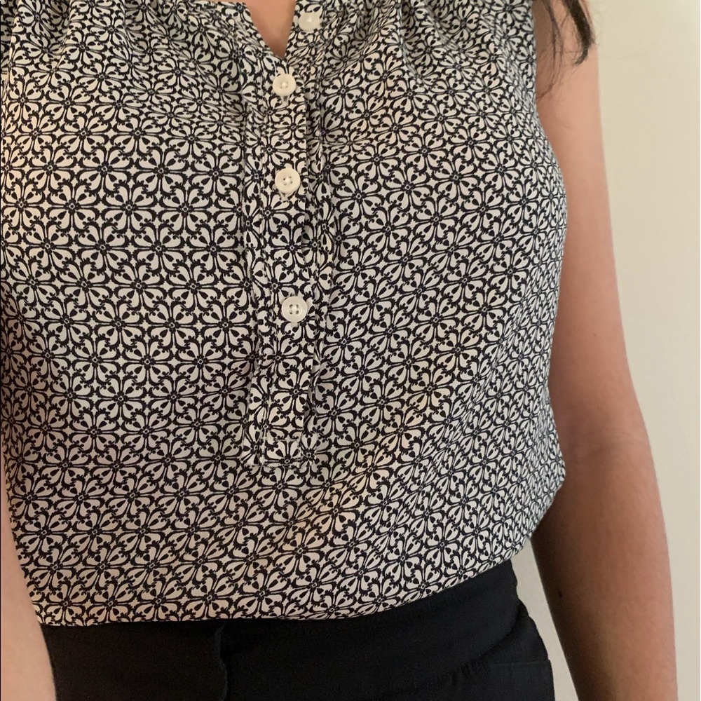 Ann Taylor Loft Sleeveless Button-Up Blouse